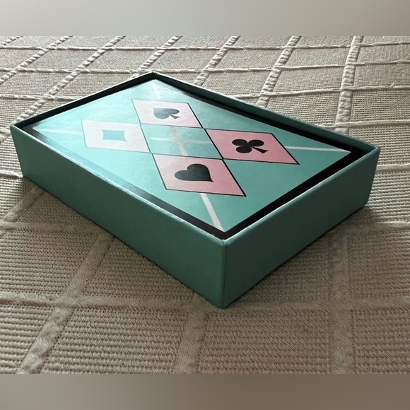Tiffany & Co. deck playing cards argyle diamond pink Tiffany blue white black - Picture 12 of 12
